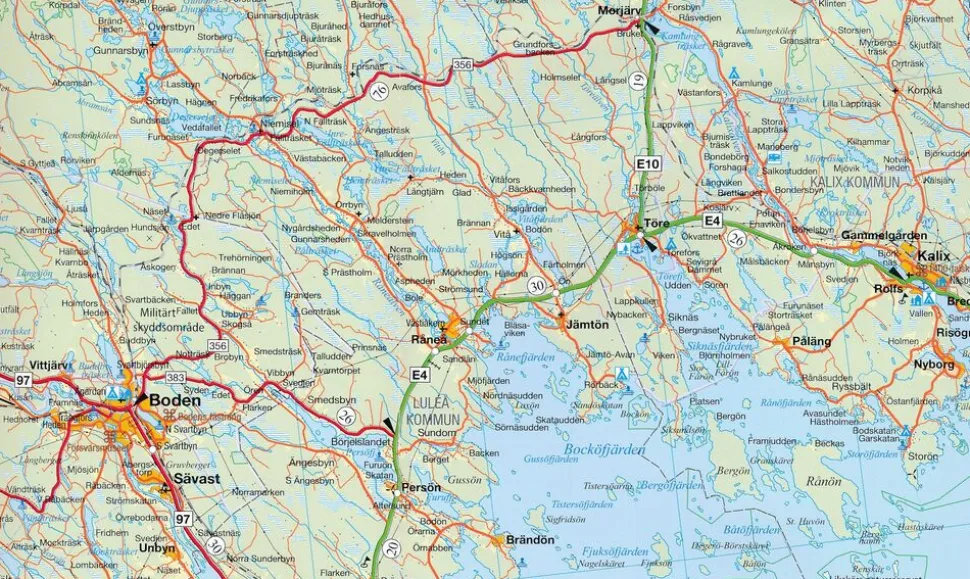 Kummerly en Frey Wegenkaart Zweden Noord 6