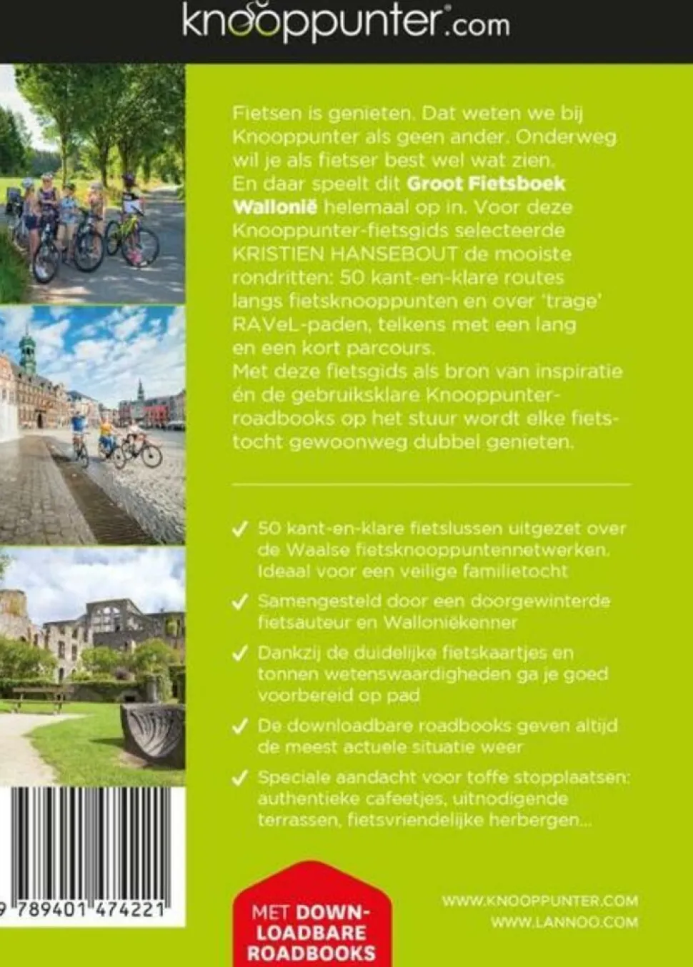 Lannoo Knooppunter Groot Fietsboek Walloniè