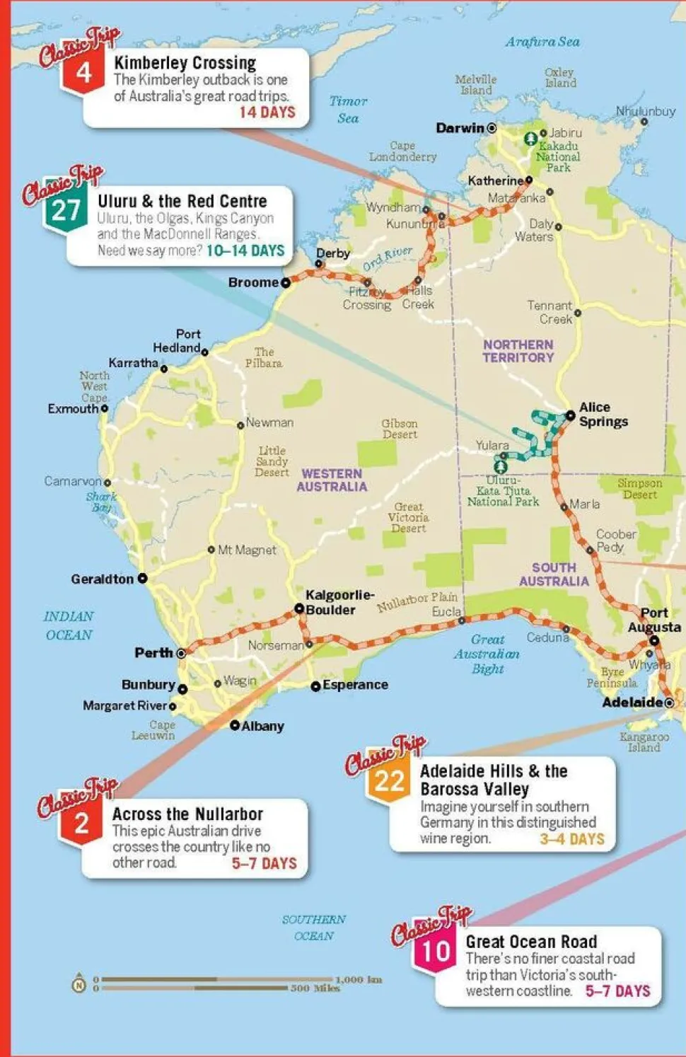 Lonely Planet Australia's Best Trips - Autoreisgids Australië