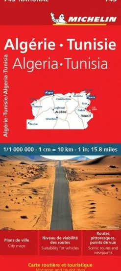 Michelin Wegenkaart 743 Algerije, Tunesië
