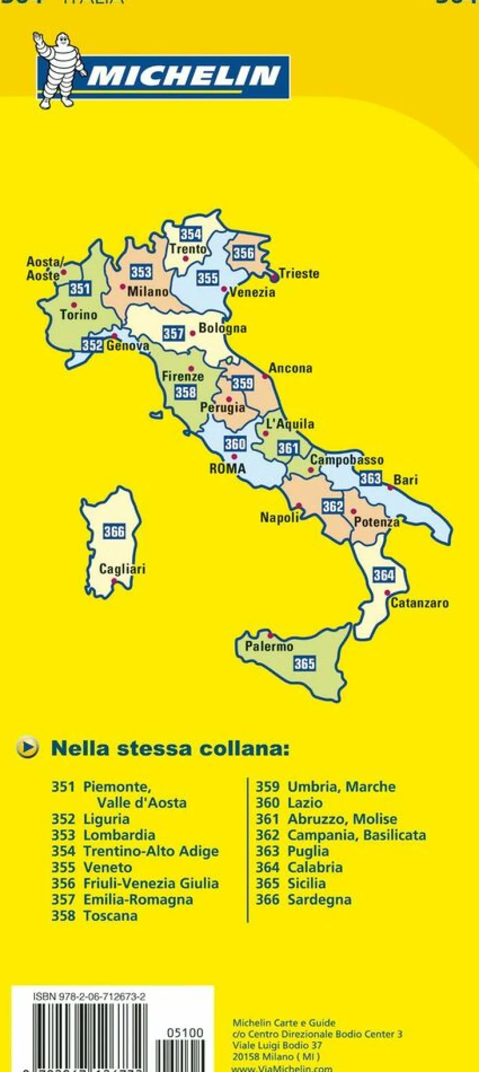 Michelin Wegenkaart 364 Calabria Calabrië