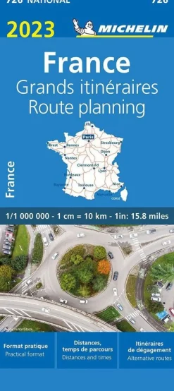 Michelin Wegenkaart 726 Frankrijk Itineraires 2023