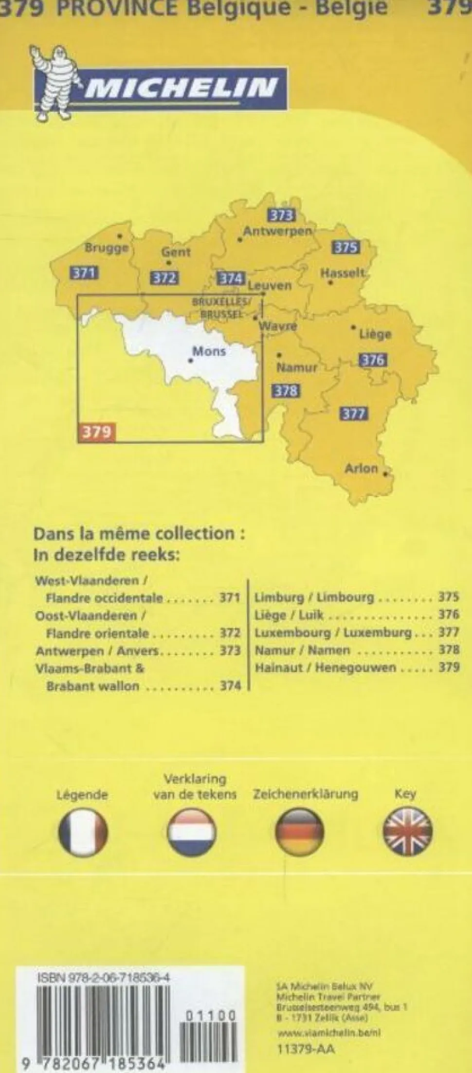 Michelin Wegenkaart 379 Henegouwen