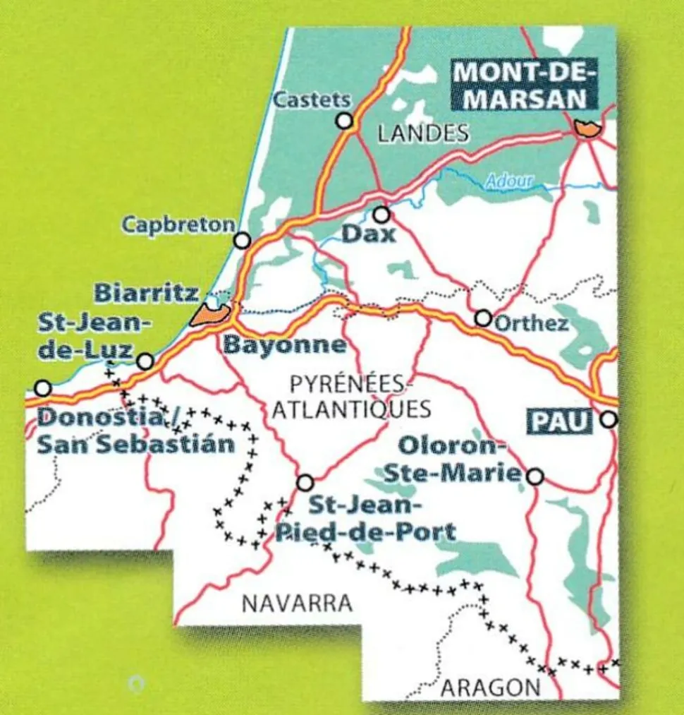Michelin Wegenkaart 133 Landes Sud - Côte Basque