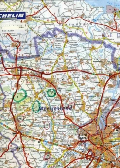 Michelin Wegenkaart 372 Oost-Vlaanderen