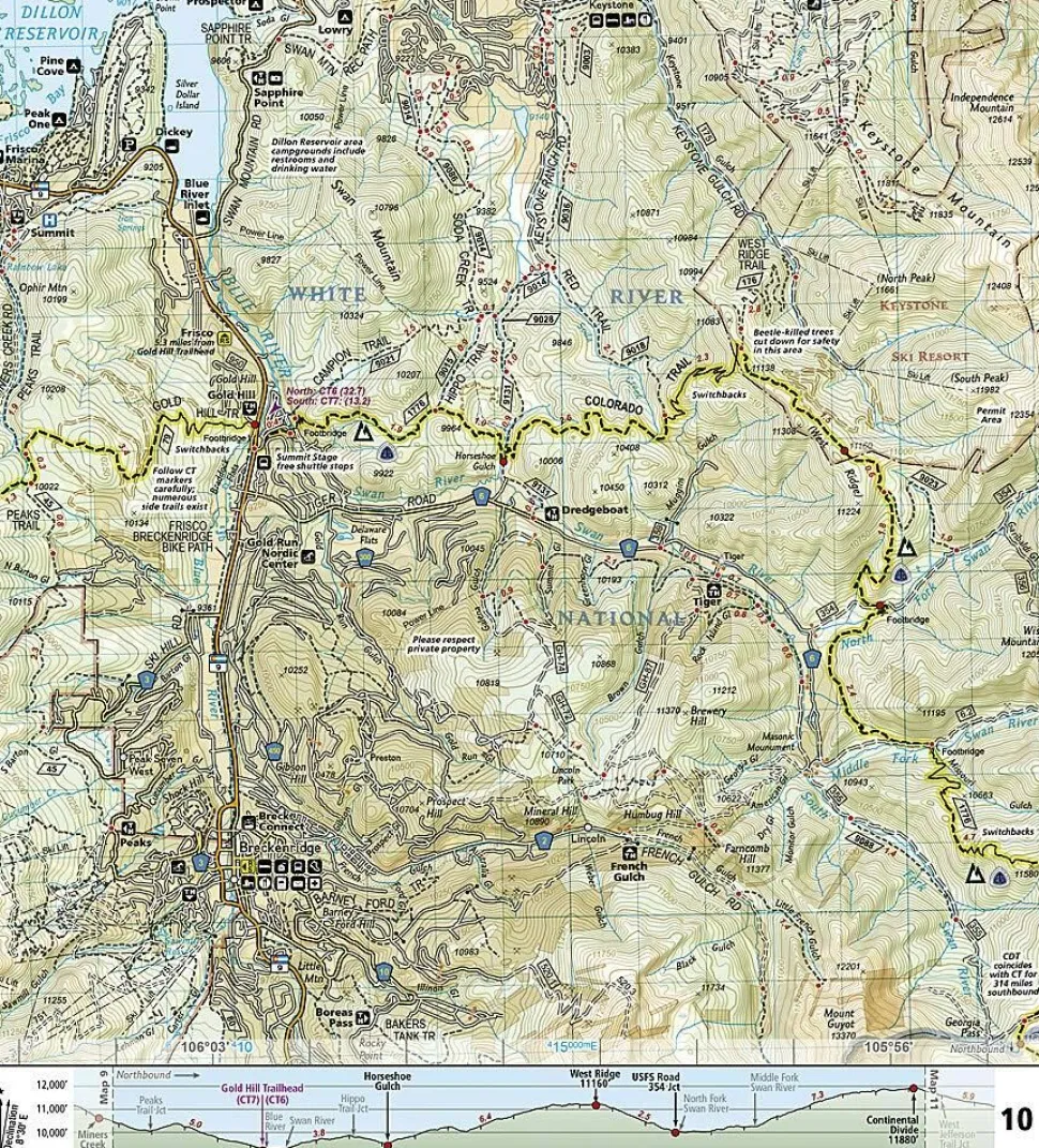 National Geographic Wandelkaart Colorado Trail Noord - Monarch to Denver
