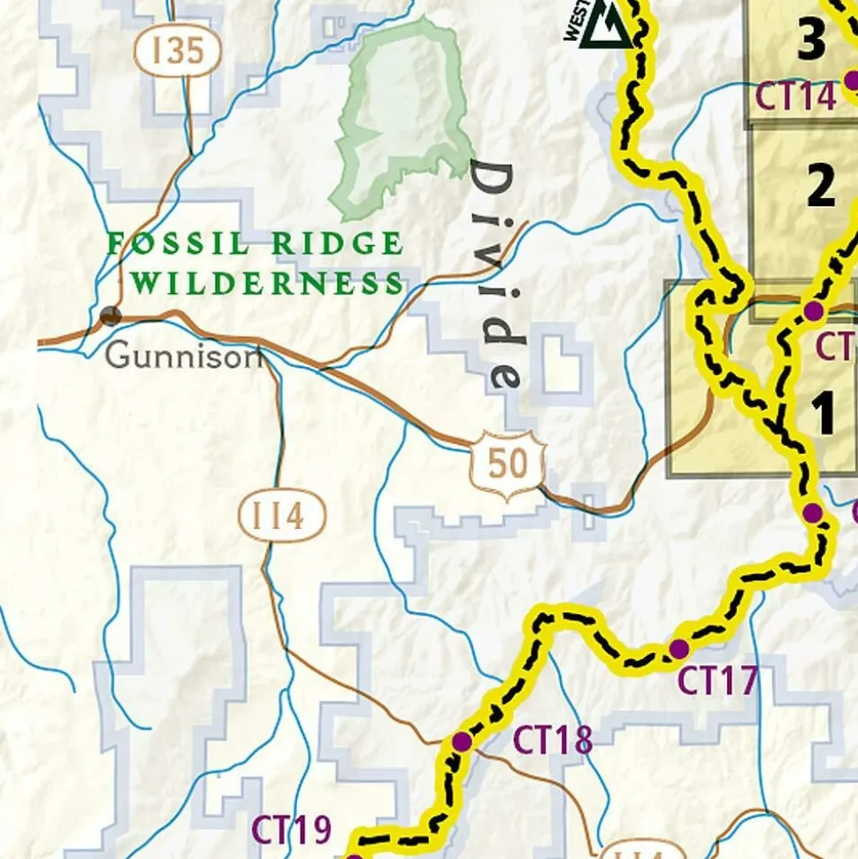 National Geographic Wandelkaart Colorado Trail Noord - Monarch to Denver