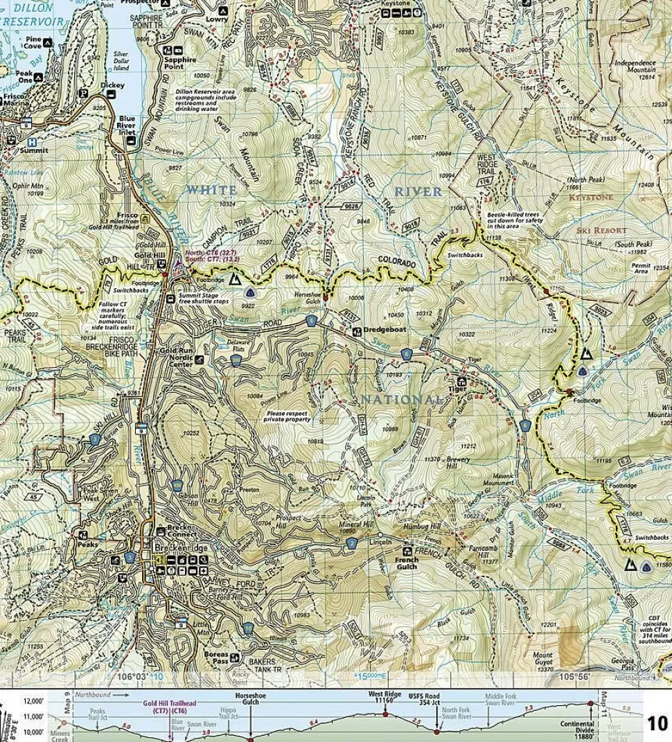 National Geographic Wandelkaart Colorado Trail Zuid