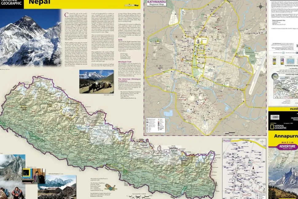 National Geographic Wandelkaart Annapurna Adventure Map