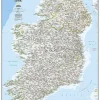 National Geographic Wandkaart Ierland