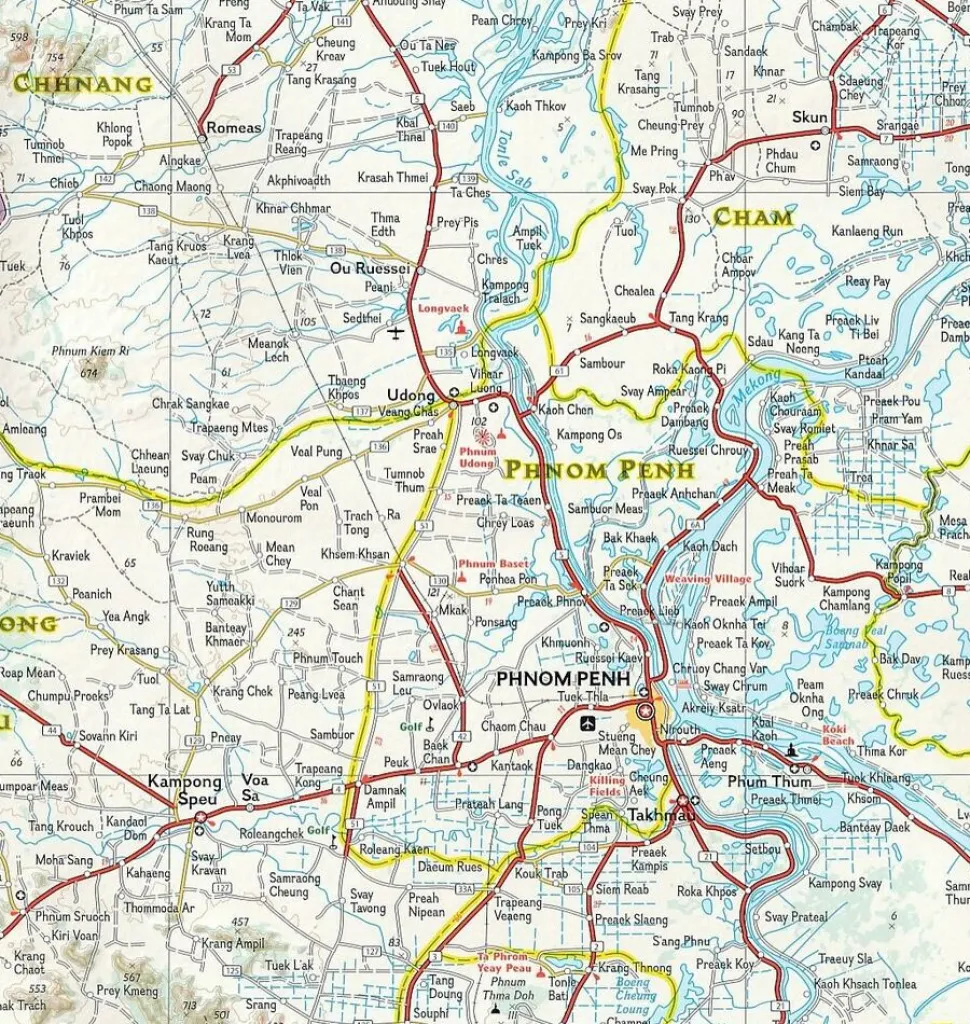 National Geographic Wegenkaart Cambodja adventure map