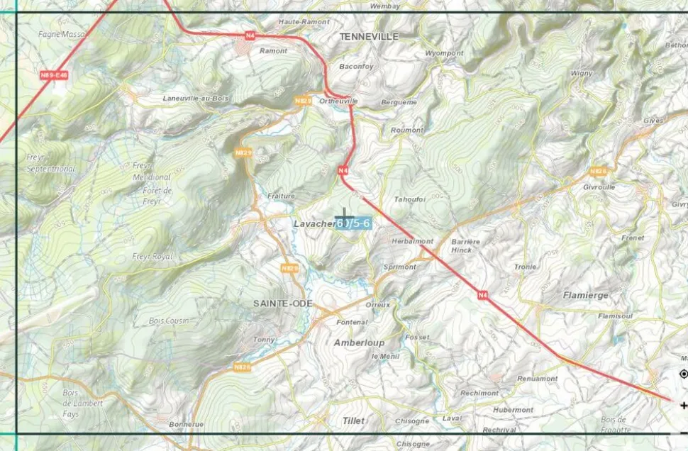 NGIB Topografische kaart 60/5-6 Sainte-Ode 1:25.000