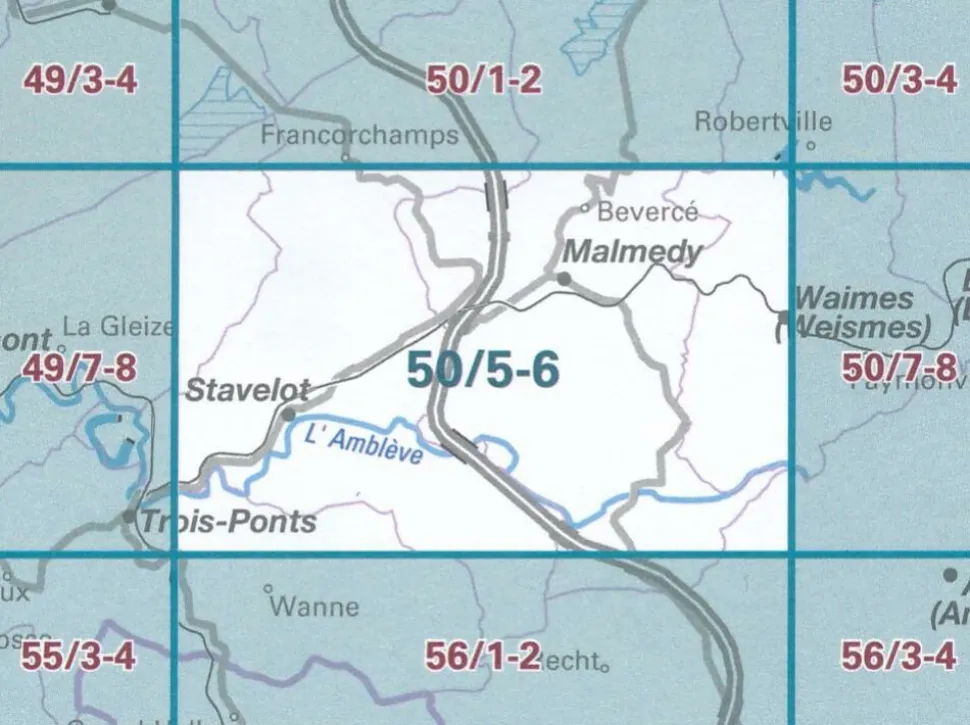 NGIB Topografische kaart 50/5-6 Malmedy