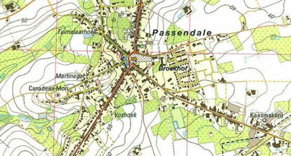 NGIB Topografische kaart 50/7-8 Bütgenbach