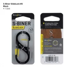 Nite Ize S-Biner #3 Slidelock Stainless Black