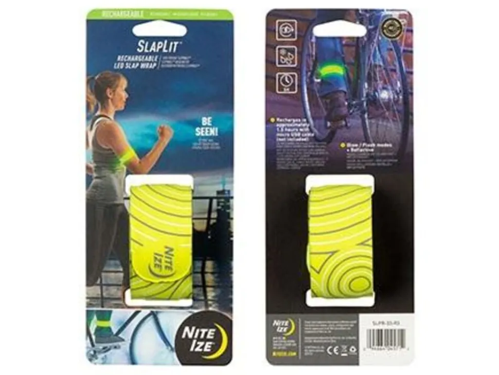 Nite Ize Slaplit rechargeable neon yellow armband