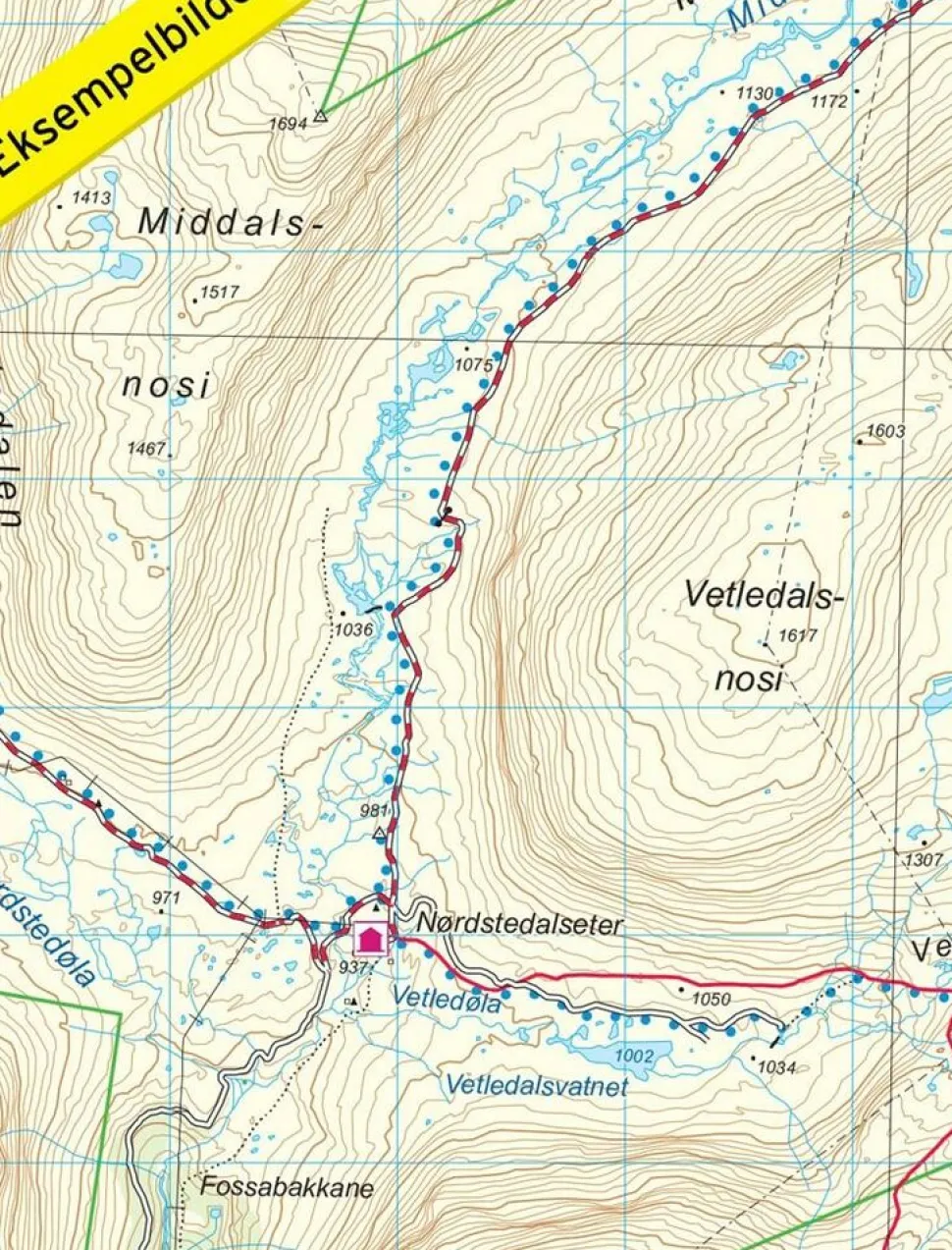 Nordeca Wandelkaart 3023 Indre Etnefjell 1:50.000
