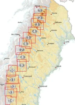 Norstedts Zweden Outdoormap 08 Saxnäs - Borgafjäll