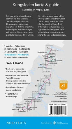 Norstedts Zweden Wandelkaart Kungsleden 4 - Kvikkjokk - Adolfström