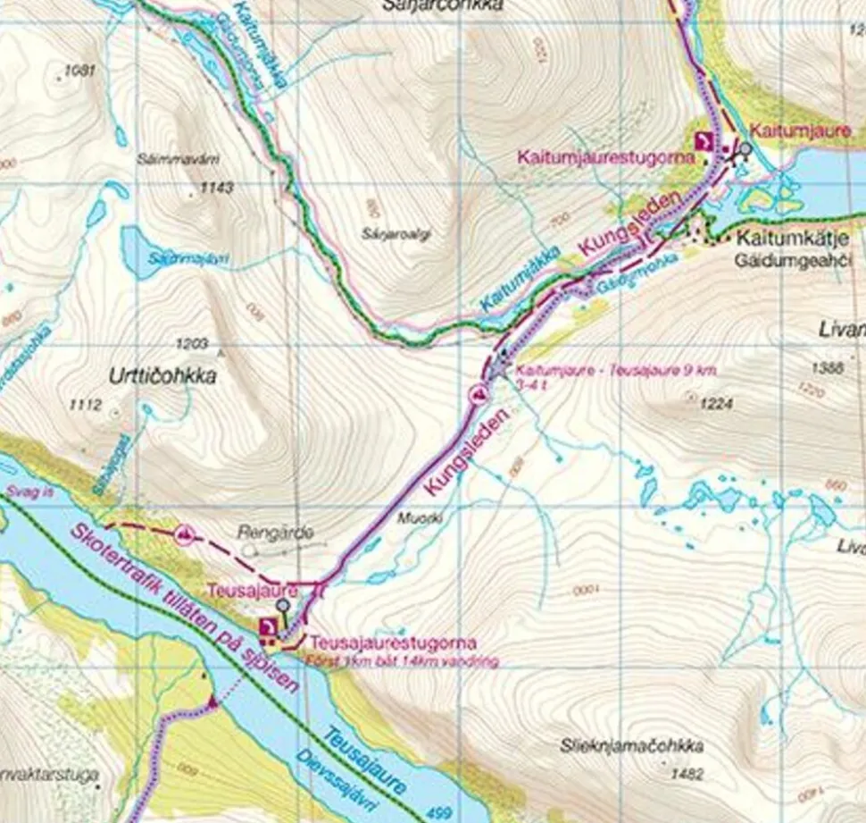 Norstedts Zweden Wandelkaart Kungsleden 4 - Kvikkjokk - Adolfström