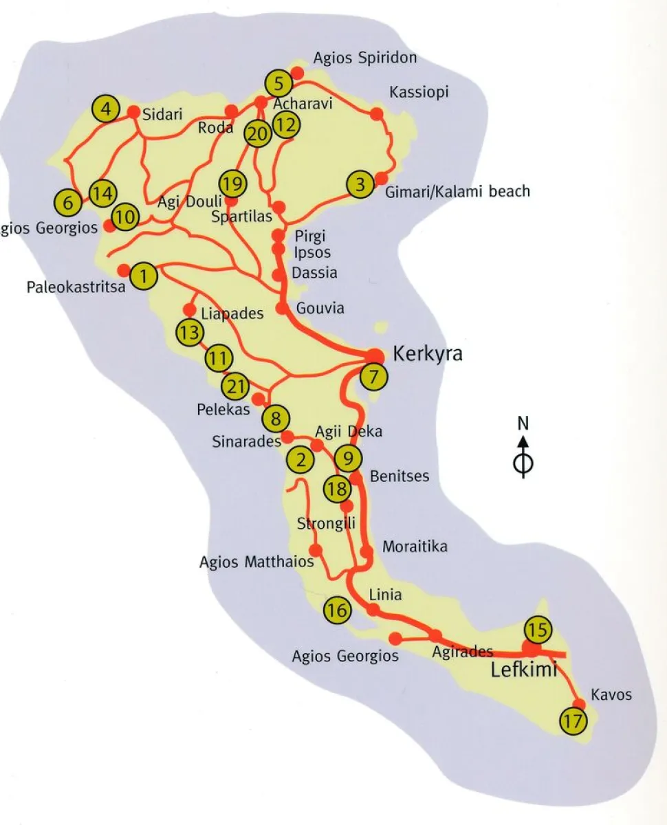 One Day Walks Publishing Wandelen op Corfu