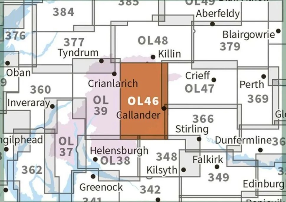 Ordnance Survey Wandelkaart OL46 Explorer The Trossachs