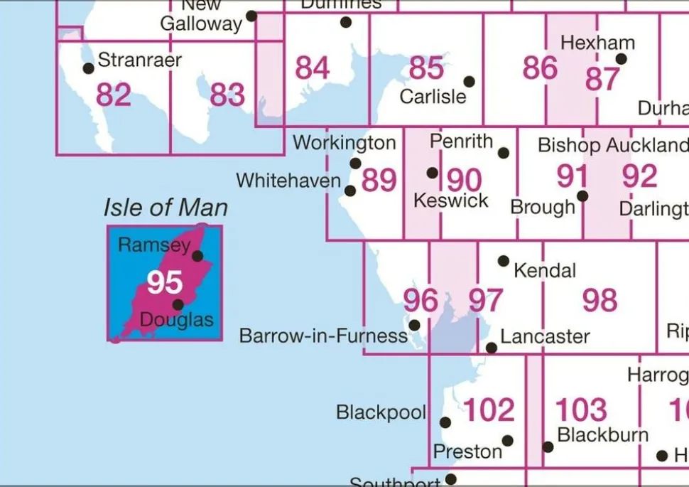 Ordnance Survey Wandelkaart 095 Isle of Man