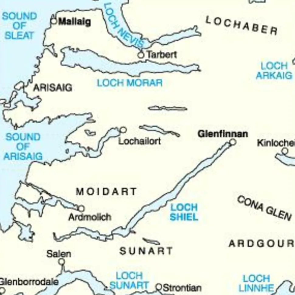 Ordnance Survey Wandelkaart 040 Mallaig & Glenfinnan