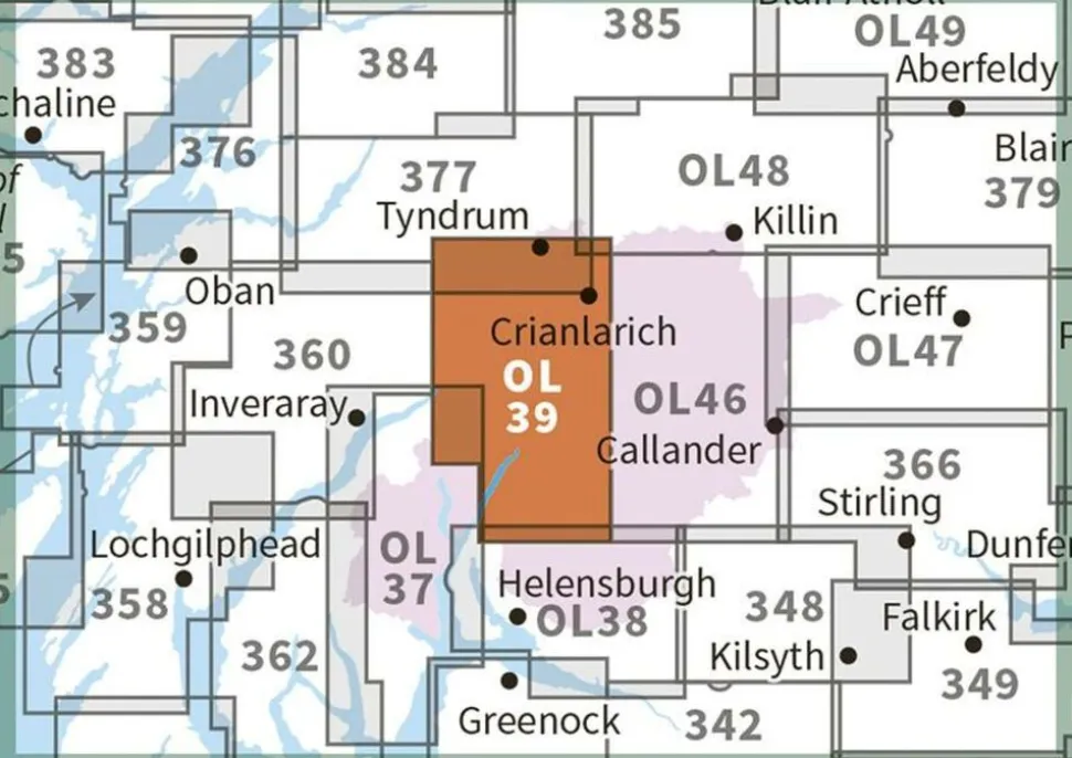 Ordnance Survey Wandelkaart OL39 Explorer Loch Lomond North
