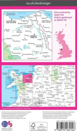 Ordnance Survey Wandelkaart 116 Denbigh - Colwyn
