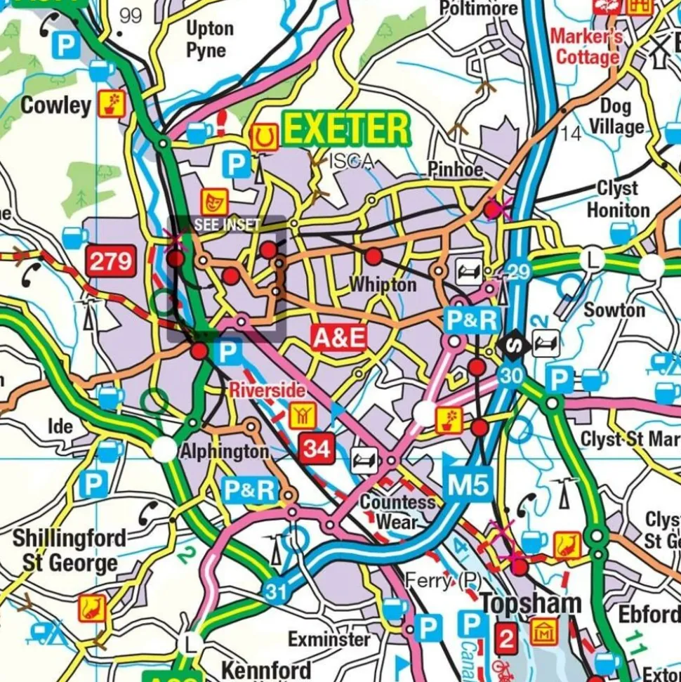 Ordnance Survey Wegenkaart fietskaart Tour 05 Devon Somerset West