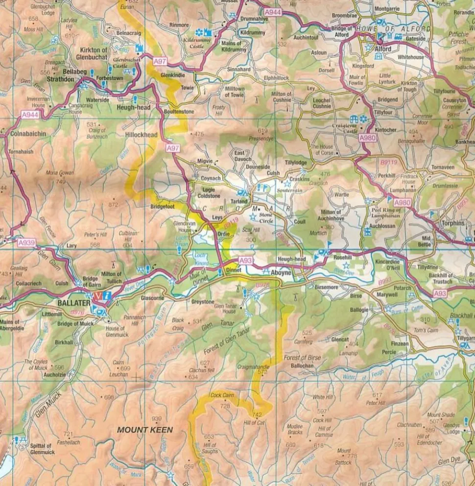 Ordnance Survey Wegenkaart 1 Schotland Noord
