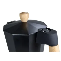 origin outdoors Espresso Maker Bellanapoli 6 Cup Real Wooden Handl