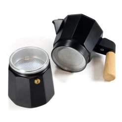 origin outdoors Espresso Maker Bellanapoli 6 Cup Real Wooden Handl