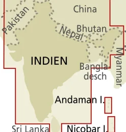 Reise know how Landkaart India, Sri Lanka & Nepal