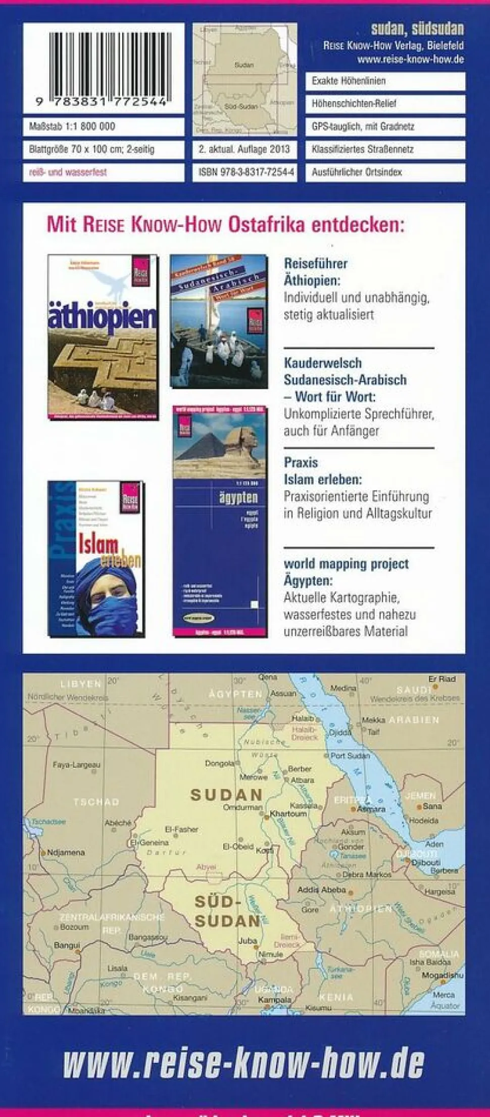 Reise know how Wegenkaart Soedan & Zuid-Soedan