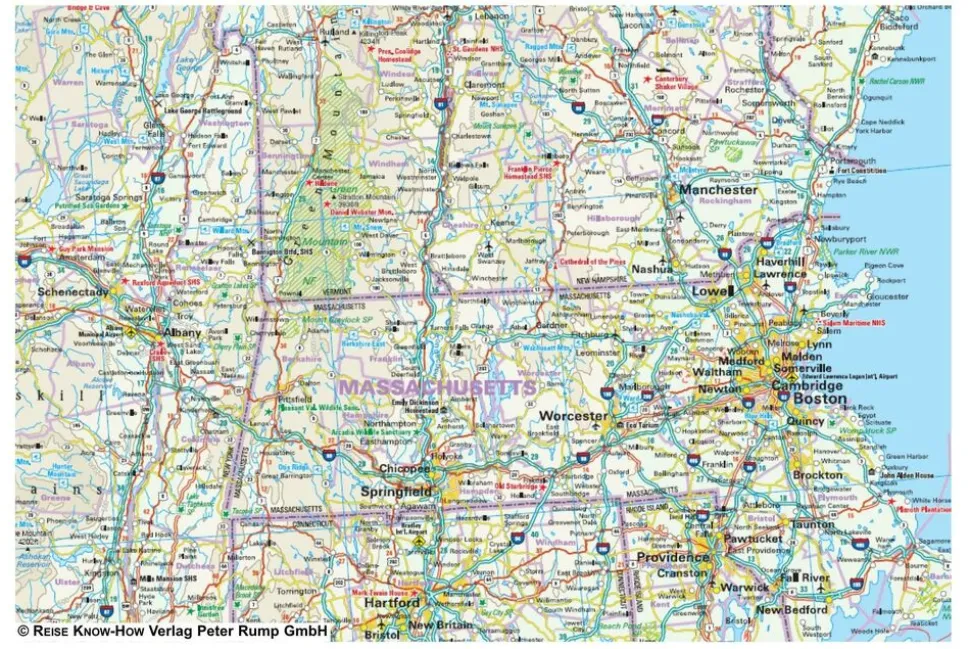Reise know how Wegenkaart USA 4 Noord Oost