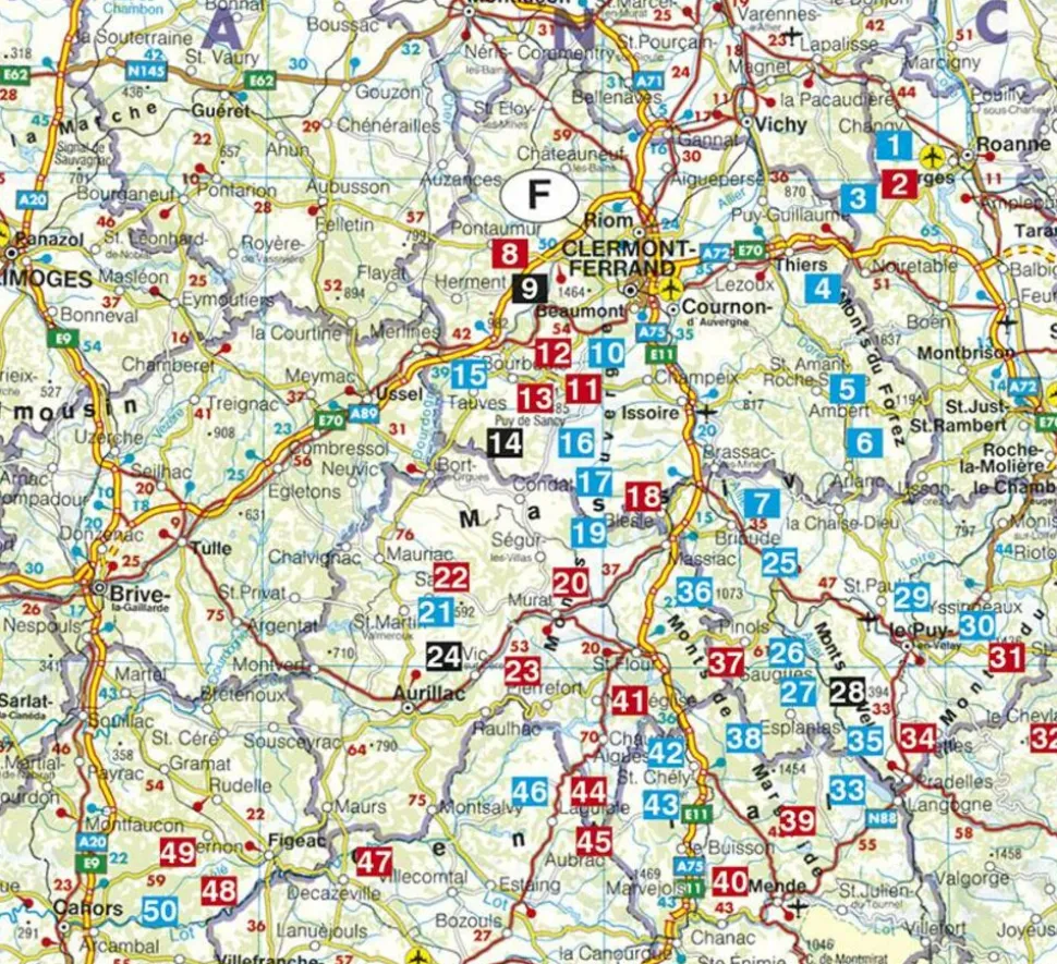 Rother Wandelgids Auvergne guide rando (Franstalig)