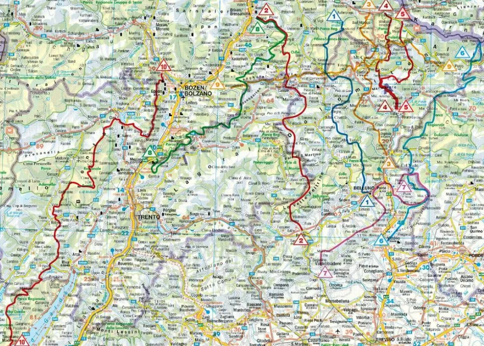 Rother Wandelgids Dolomiten Höhenwege 8-10