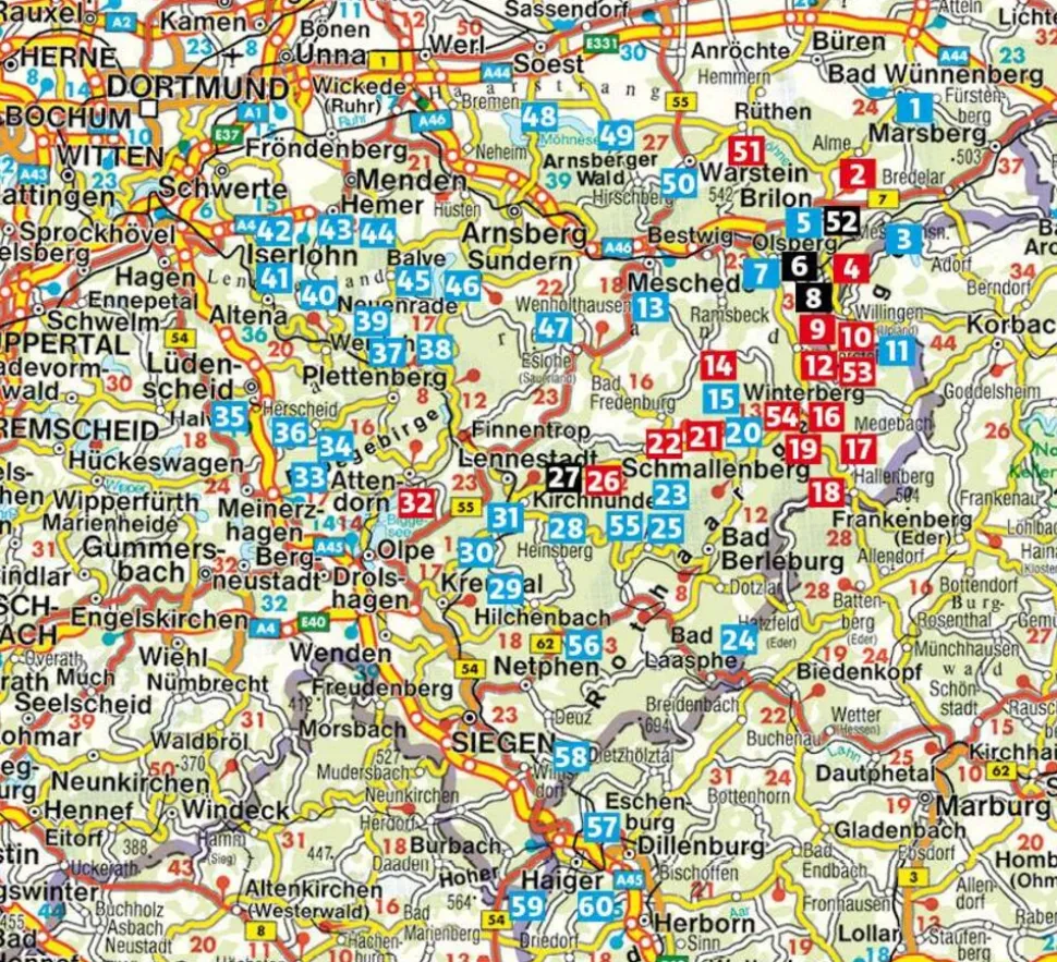 Rother Wandelgids Sauerland mit Rothaarsteig