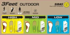 Sidas 3 Feet Outdoor Mid Neutral - inlegzolen
