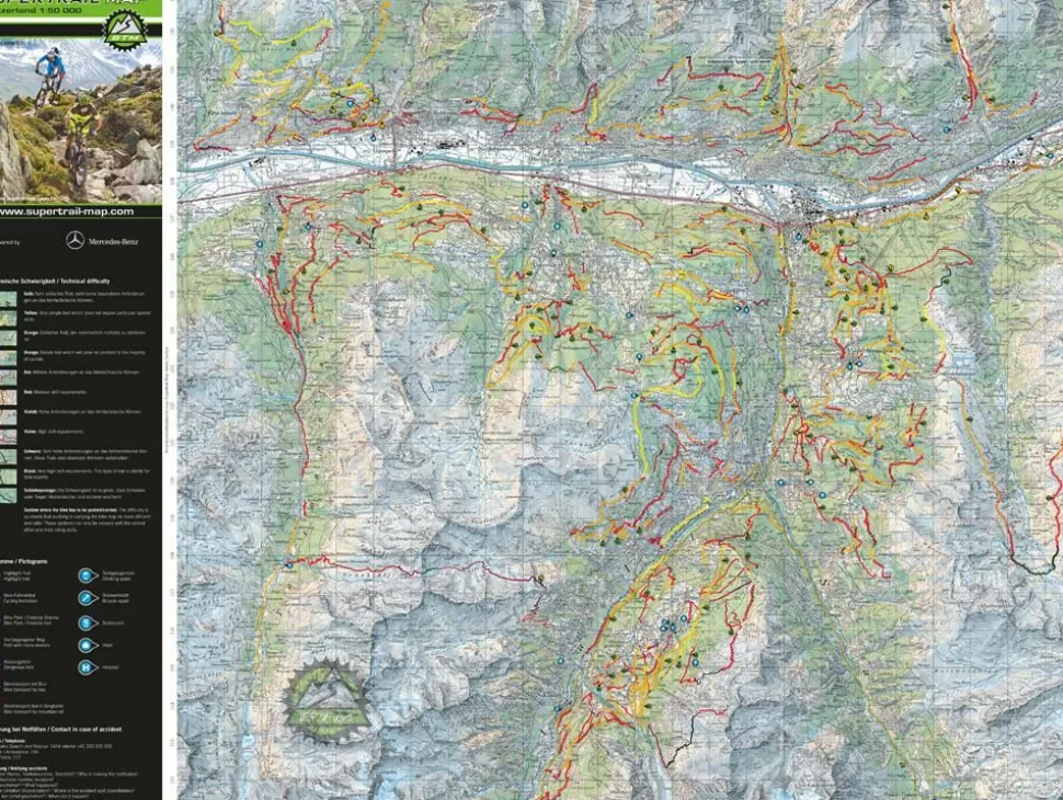 Supertrail Maps Supertrail MTB-kaart Jura - Biel-Bienne