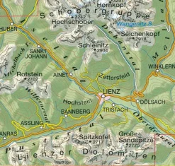 Tabacco Wandelkaart 074 Lienz - Schobergruppe