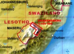 TerraQuest Wandelkaart Drakensberg Ukhahlamba Park