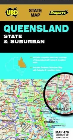 UBD Maps Australia Wegenkaart Queensland State