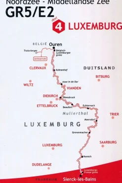 wandelende cartograaf Wandelgids GR 5 Luxemburg 2 Ouren-Sierck les bains